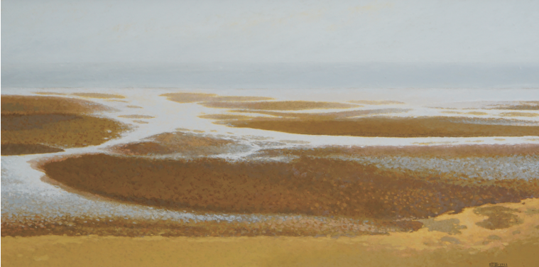 Tác phẩm "Biển vắng" của họa sĩ Đặng Tiến.