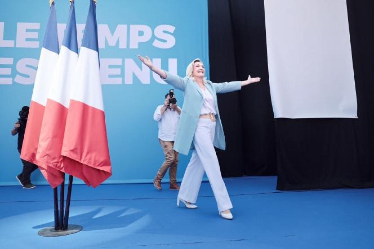 Bà Marine Le Pen, lãnh đạo đảng "Tập hợp quốc gia" của Pháp. Ảnh: Le Monde.