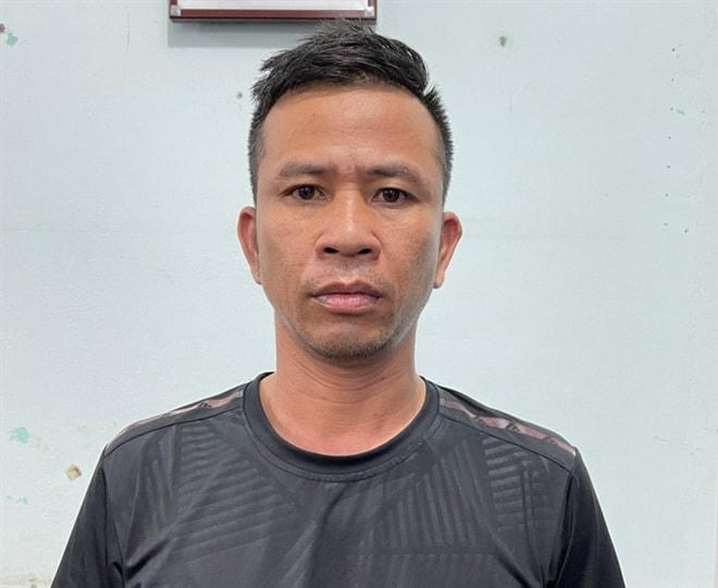 Đối tượng Lê Văn Kiều tại cơ quan điều tra.