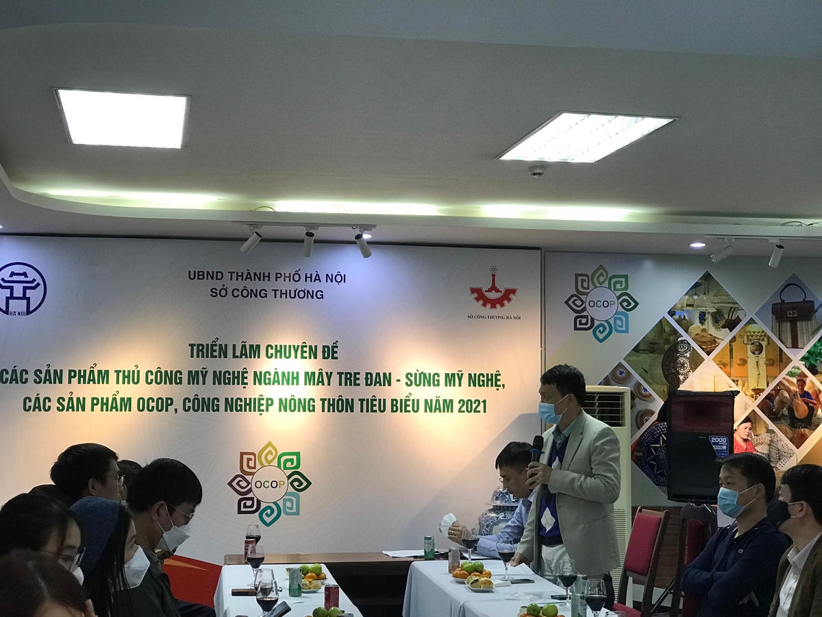 Triển lãm chuyên đề các sản phẩm thủ công mỹ nghệ ngành mây tre đan, sừng mỹ nghệ và các sản phẩm OCOP, công nghiệp nông thôn tiêu biểu năm 2021.