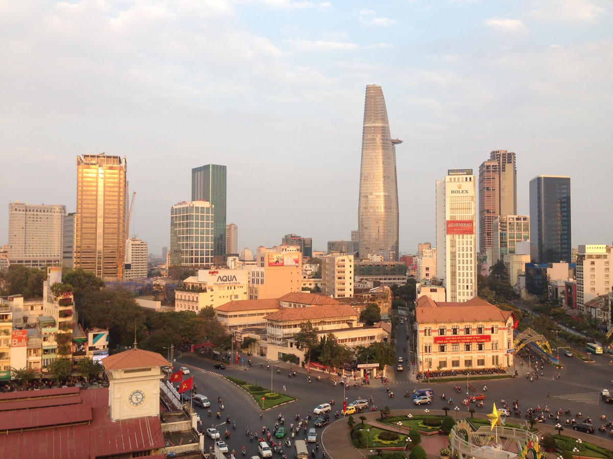 Một góc kiến trúc tại trung tâm TP HCM.