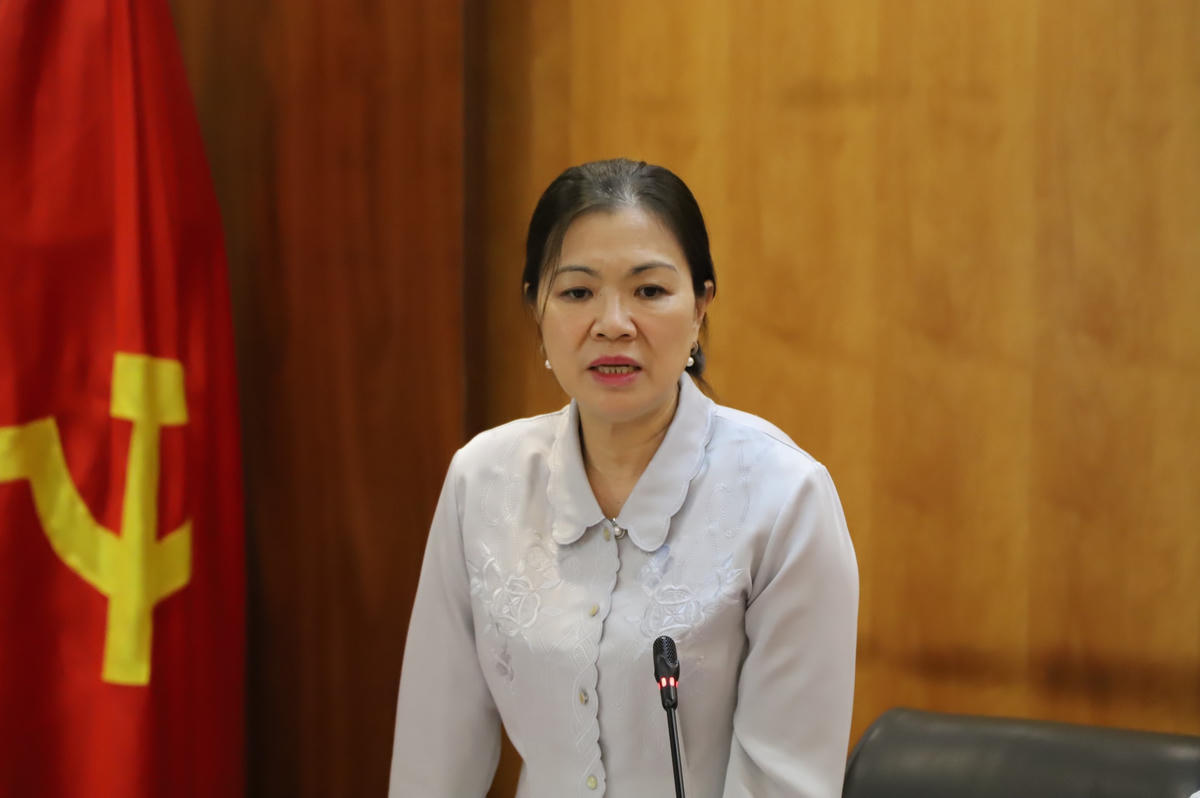 Phó Chủ tịch Trương Thị Ngọc Ánh phát biểu tại buổi làm việc. Ảnh: Đức Thuận.