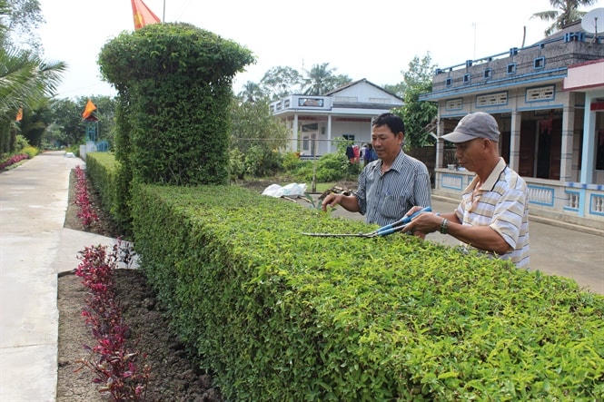 Làm đẹp đường làng, xóm ngõ.