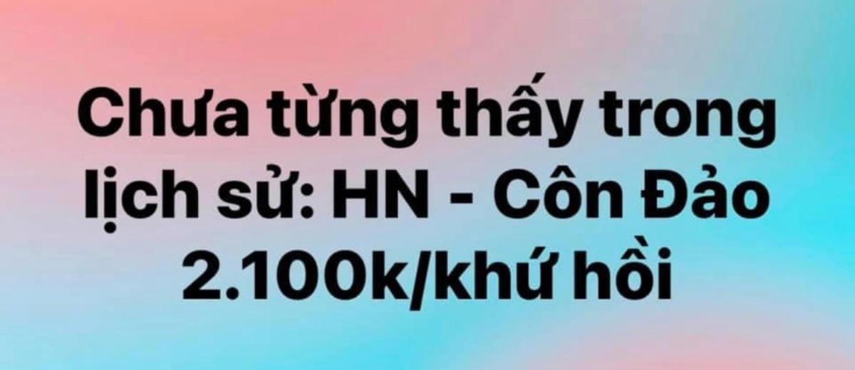 Giá vé khứ hồi đi Côn Đảo thấp nhất trong lịch sử. Ảnh: NVCC. 