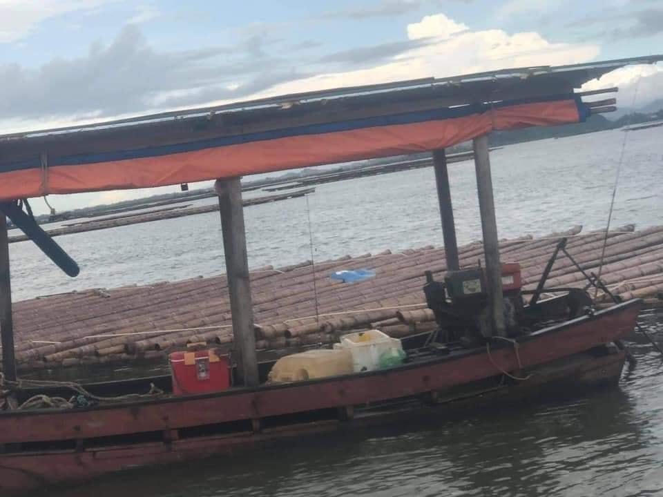 Chiếc xuồng mà ông H. dùng để đi câu cá và gặp nạn.