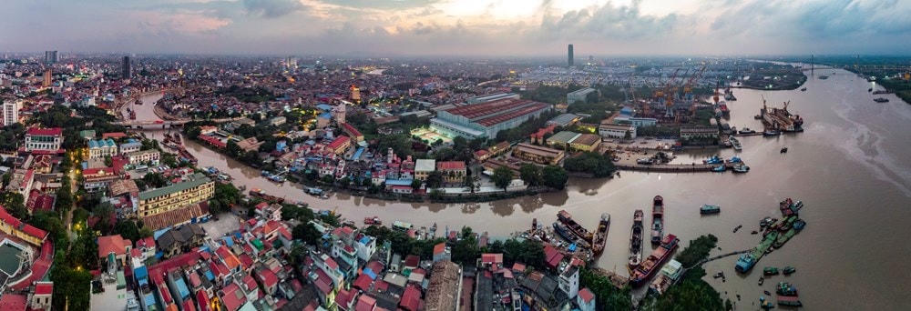 Dự án chỉnh trang sông Tam Bạc, đoạn từ cầu Lạc Long đến cầu Hoàng Văn Thụ.