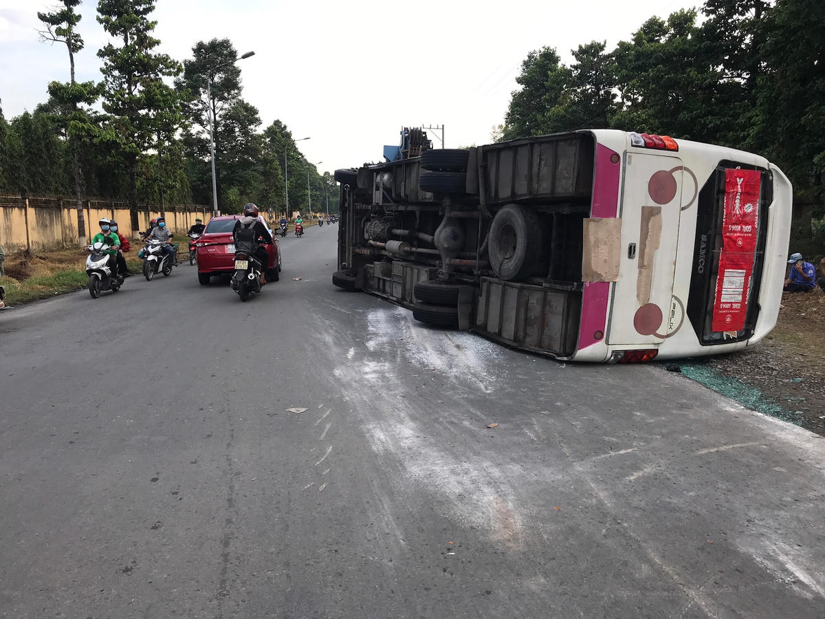 Hiện trường vụ tai nạn. Ảnh: Trung Lĩnh