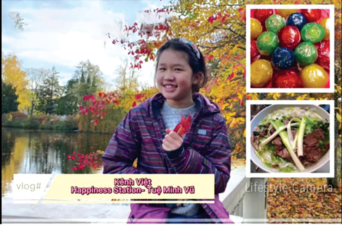 Bé Vũ Tuệ Minh (10 tuổi) đạt giải Nhất cuộc thi “Nói món Việt cùng con” với clip “Món Việt rất sáng tạo”.  