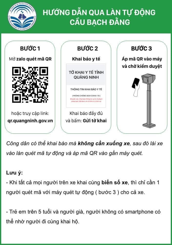 Quảng Ninh: Ứng dụng 'Hành trình không chạm' khi qua trạm Bạch Đằng 