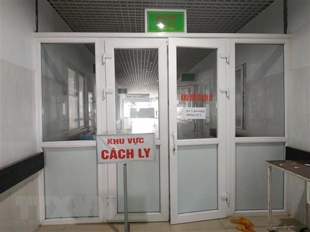 Khu vực cách ly điều trị bệnh nhân bạch hầu. Ảnh: TTXVN.