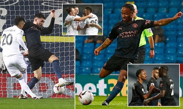 Man City và Leeds chia điểm. (Nguồn: Daily Mail)  
