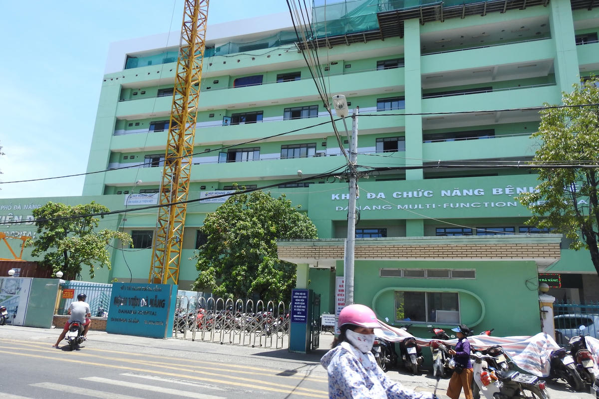 Bệnh viện Đà Nẵng – nơi bệnh nhân dương tính với Covid – 19 số 416 đang điều trị. Ảnh: Thanh Tùng.