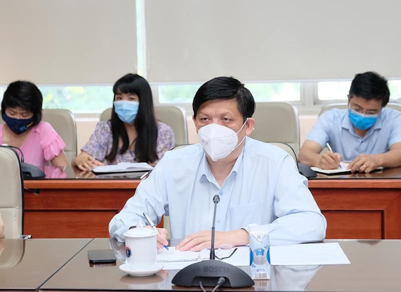 GS TS Nguyễn Thanh Long, Bộ trưởng Bộ Y tế phát biểu tại cuộc làm việc.
