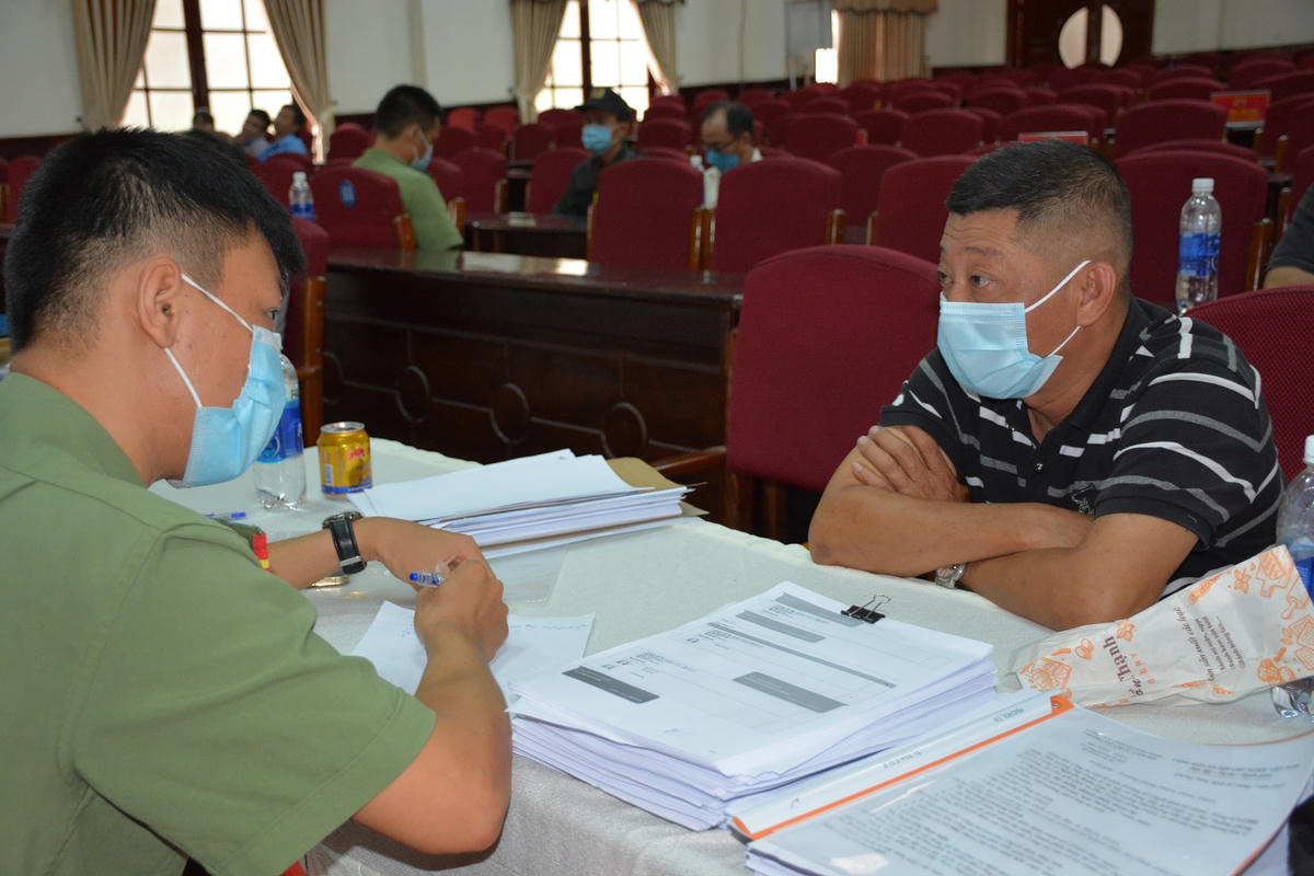 Các đối tượng làm việc với lực lượng Công an.