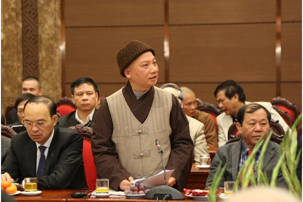Thượng tọa Thích Chiếu Tuệ - Trưởng ban Hoằng pháp Ban Trị sự Giáo hội Phật giáo Việt Nam thành phố Hà Nội.