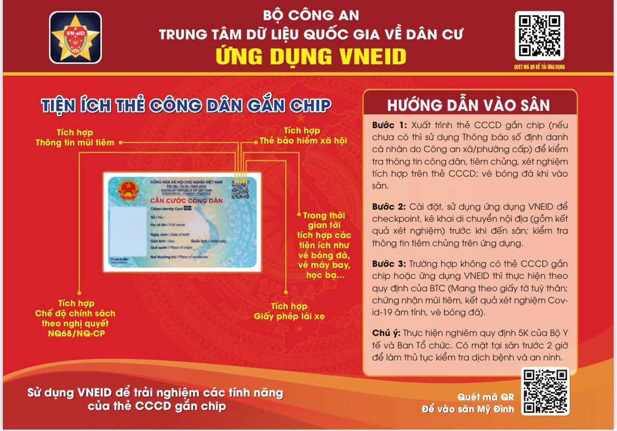 Khán giả làm theo hướng dẫn để vào sân xem trận Việt Nam - Saudi Arabia.