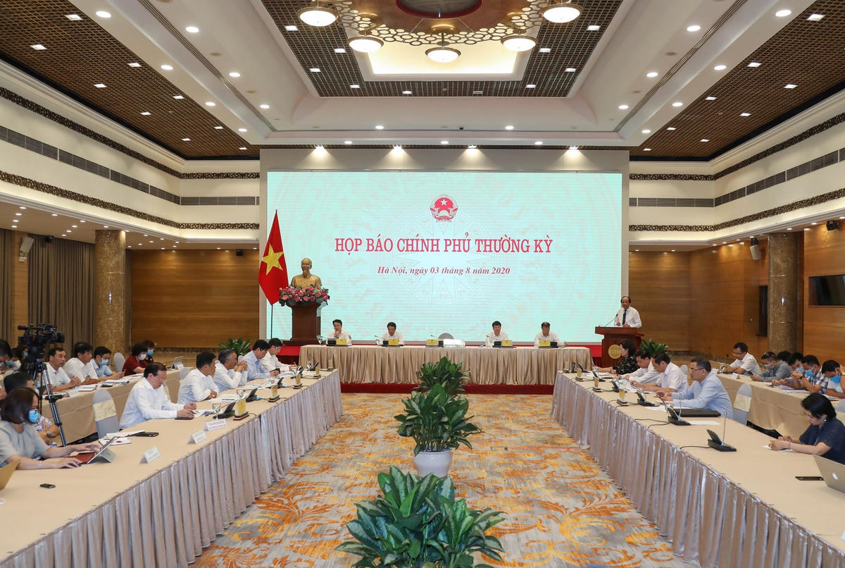 Quang cảnh buổi họp báo. Ảnh: Quang Vinh.