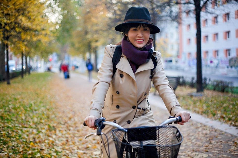 Hoa hậu Thu Thuỷ trong một chuyến du lịch.