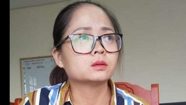 Nguyễn Thị Hồng Vân tại cơ quan CSĐT.