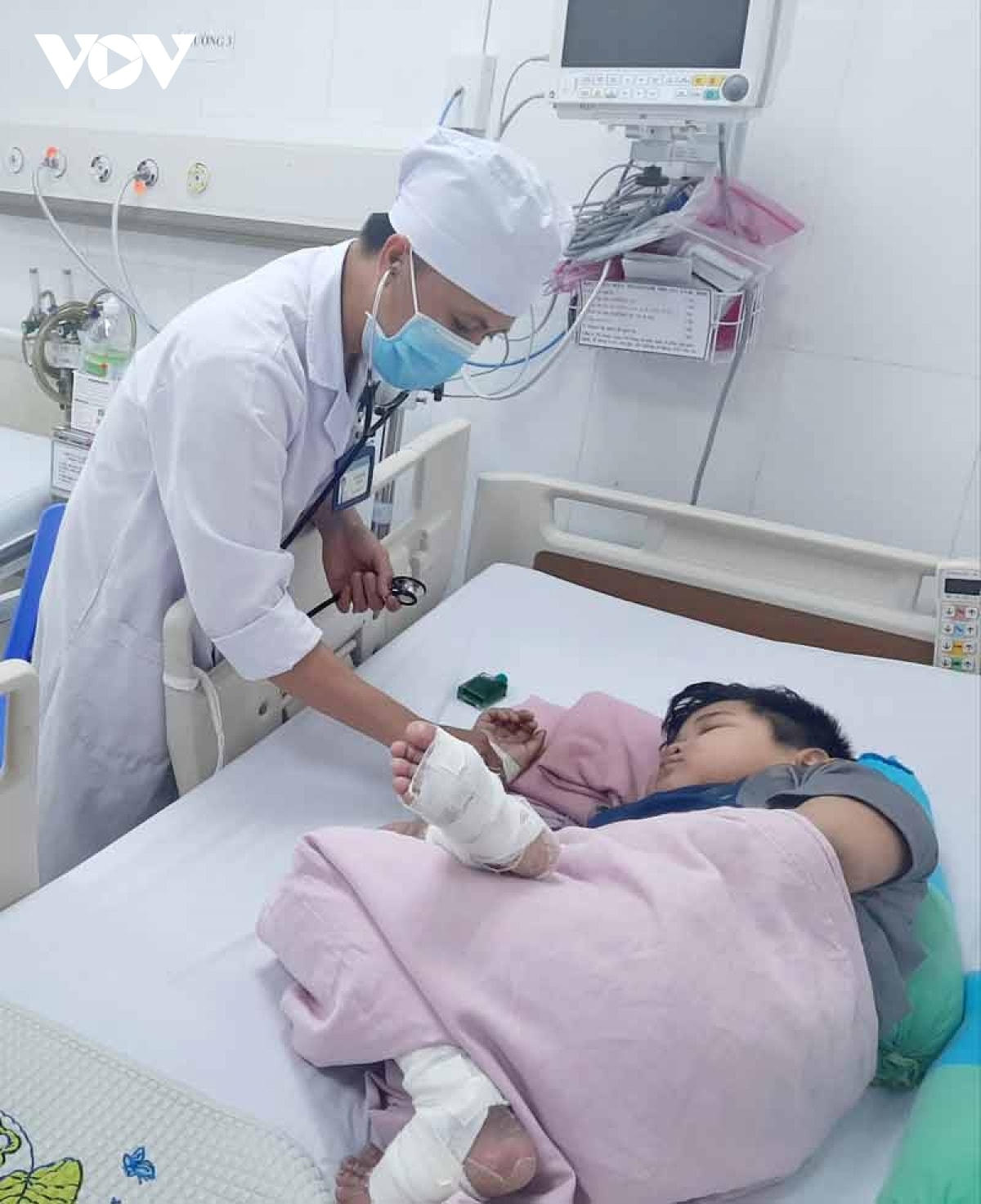 Sức khỏe của bé P đã ổn định.  