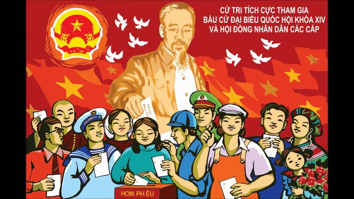 Sáng tác tranh cổ động tuyên truyền bầu cử đại biểu Quốc hội