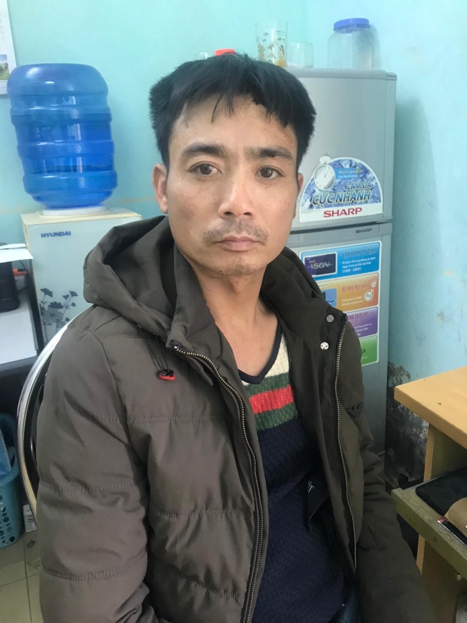 Đối tượng Vương tại cơ quan Công an huyện Nam Sách (Hải Dương).