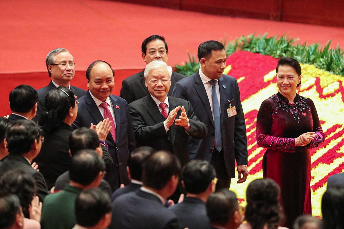 Các đồng chí lãnh đạo Đảng, Nhà nước tới dự Đại hội.