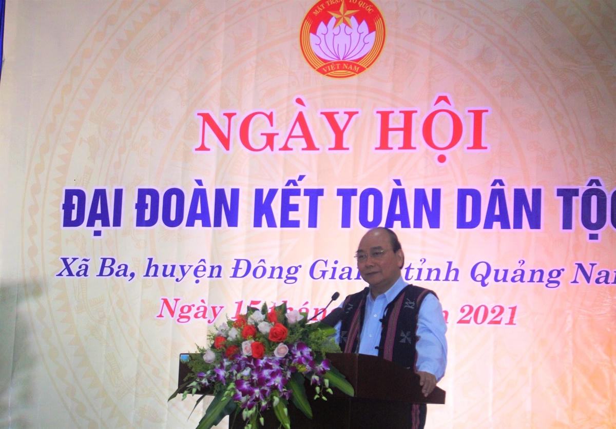 Chủ tịch nước Nguyễn Xuân Phúc phát biểu tại Ngày hội.