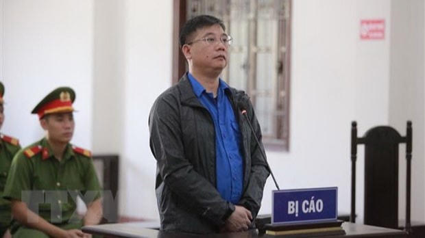 Bị cáo Khương Ngọc Chất tại phiên tòa phúc thẩm. (Ảnh: Vũ Hà/TTXVN).