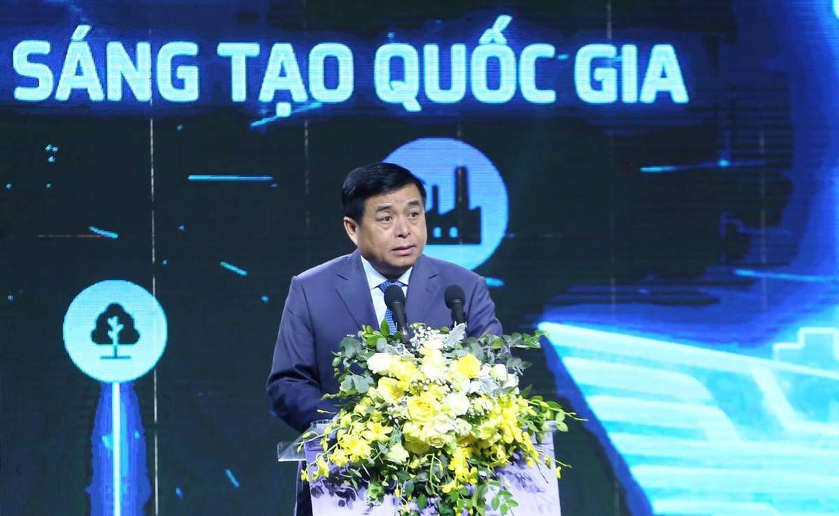 Bộ trưởng Bộ Kế hoạch và Đầu tư Nguyễn Chí Dũng phát biểu tại sự kiện. Ảnh: VGP.