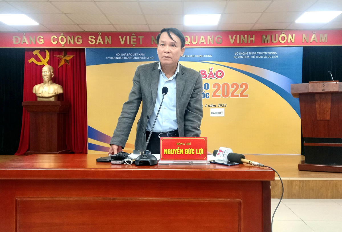 Ông Nguyễn Đức Lợi, Phó Chủ tịch thường trực Hội Nhà báo Việt Nam.