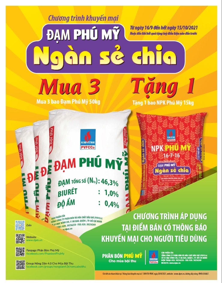 'Đạm Phú Mỹ - Ngàn sẻ chia' -  Hơn 3.000 tấn phân bón trị giá hơn 30 tỷ đồng tặng bà con nông dân 