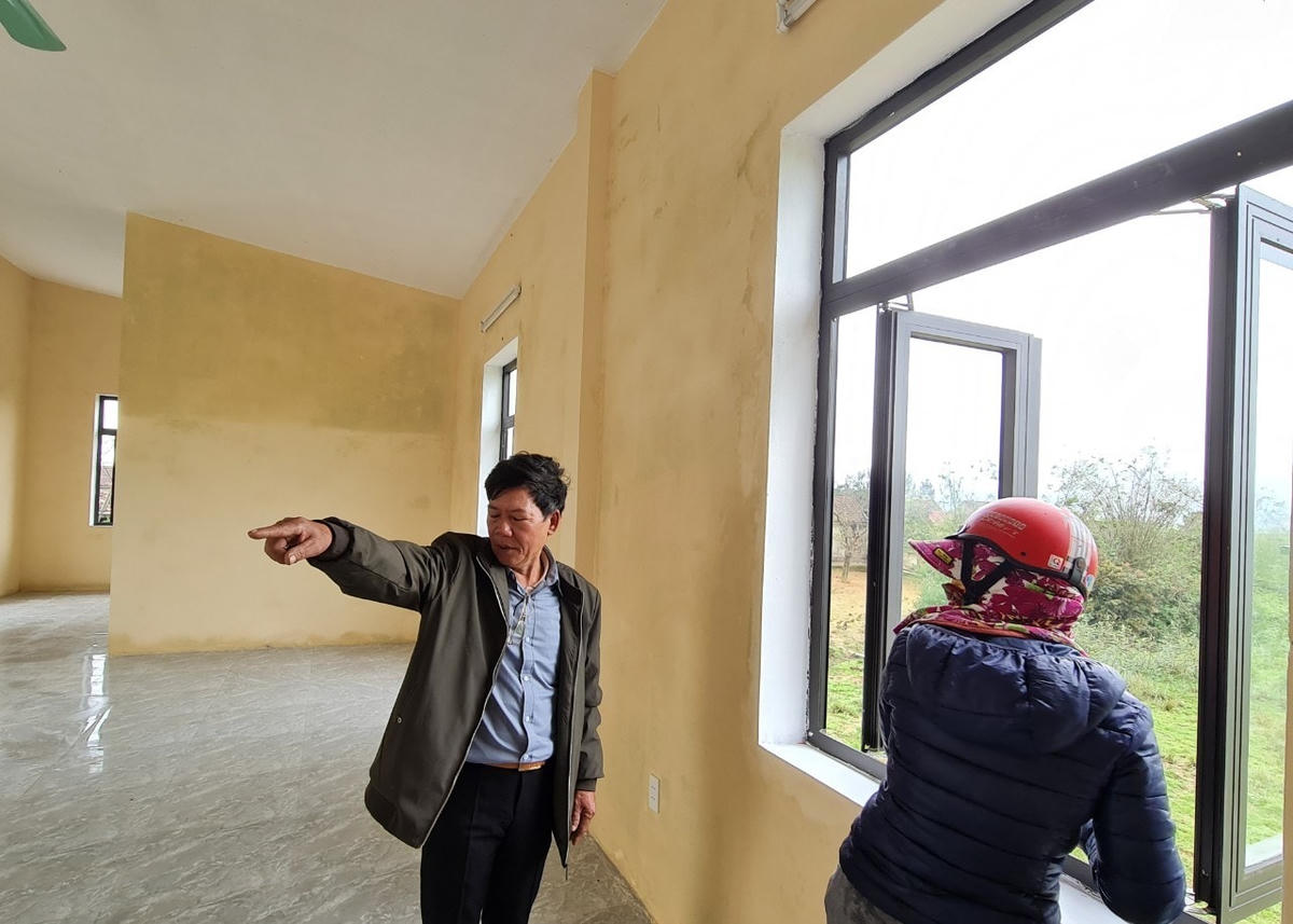 Người dân thôn Hữu Tân sẽ an tâm khi có nhà tránh bão, lũ.