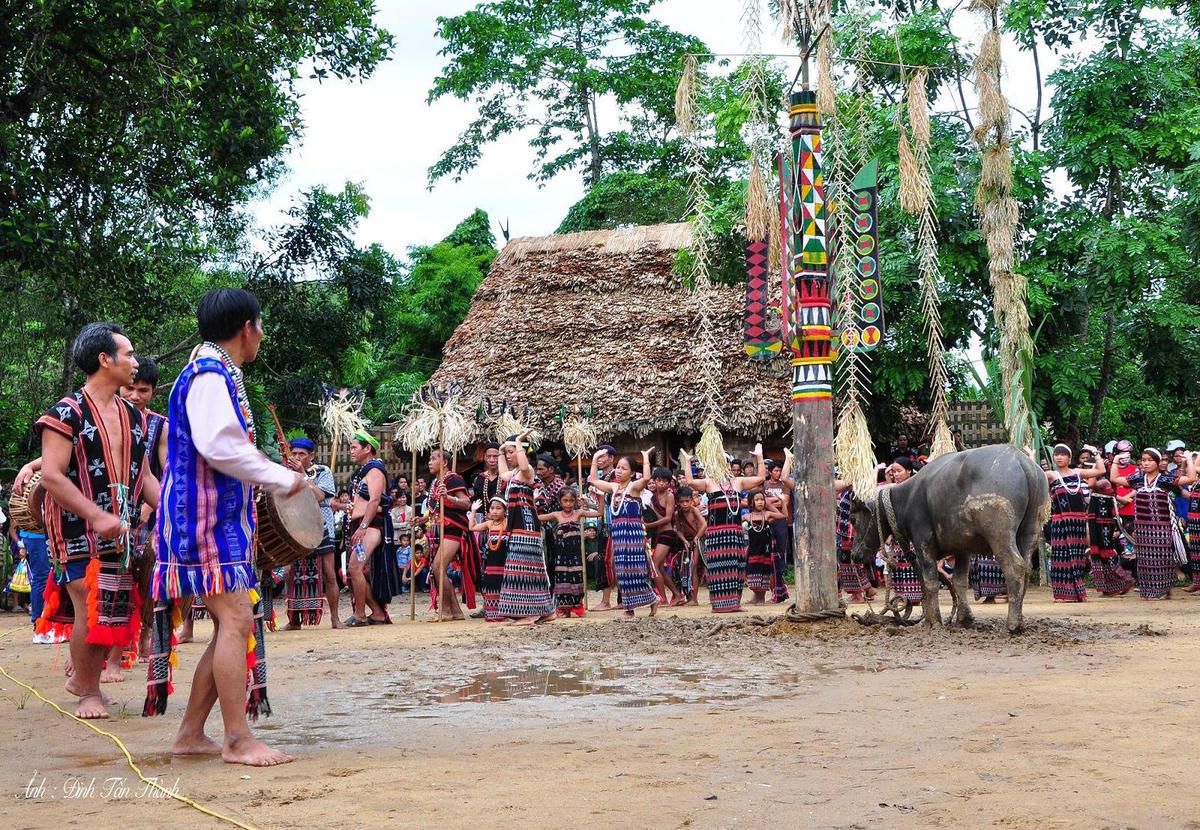 Đồng bào Cơ tu Quảng Nam mừng đón năm mới.