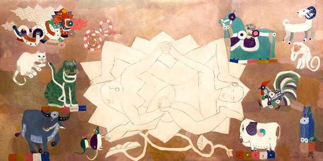 Tác phẩm Tuổi đời của họa sĩ Đặng Xuân Hòa.