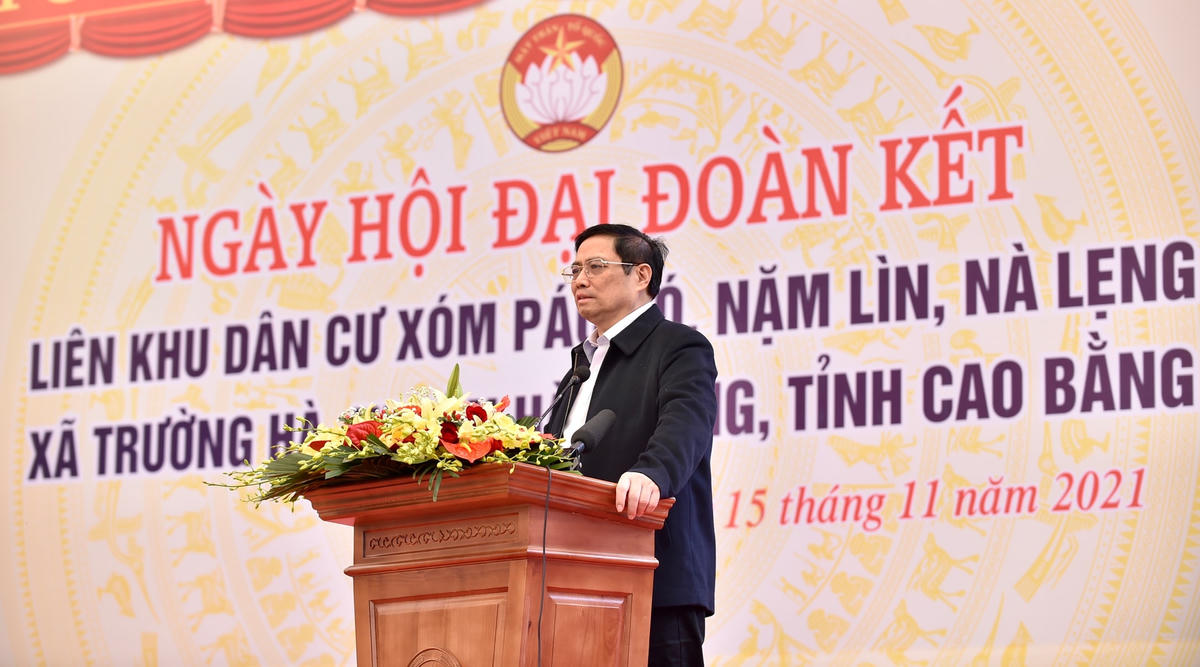 Thủ tướng Phạm Minh Chính phát biểu tại Ngày hội. Ảnh: Nhật Bắc.