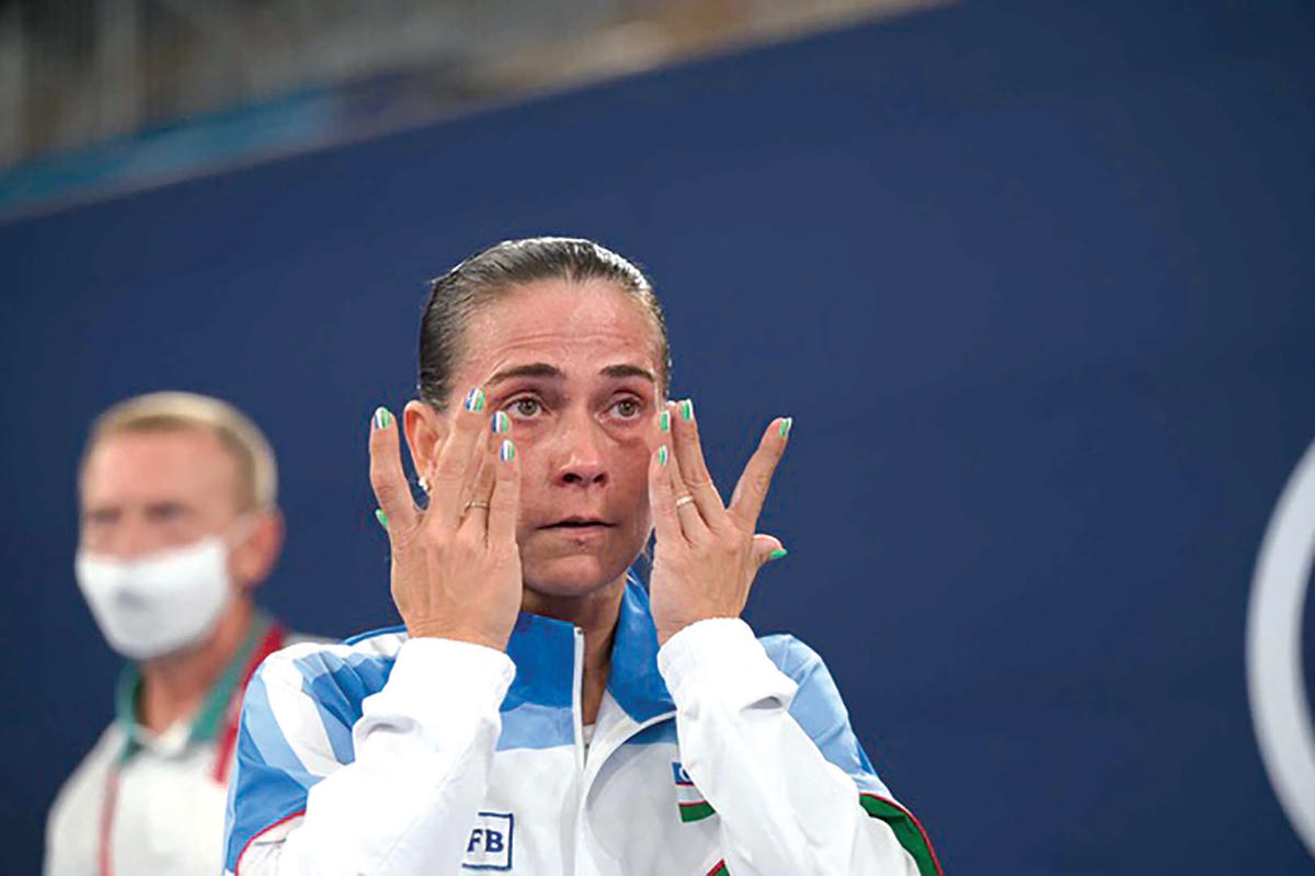 VĐV Thể dục dụng cụ Oksana Chusovitina, 46 tuổi.