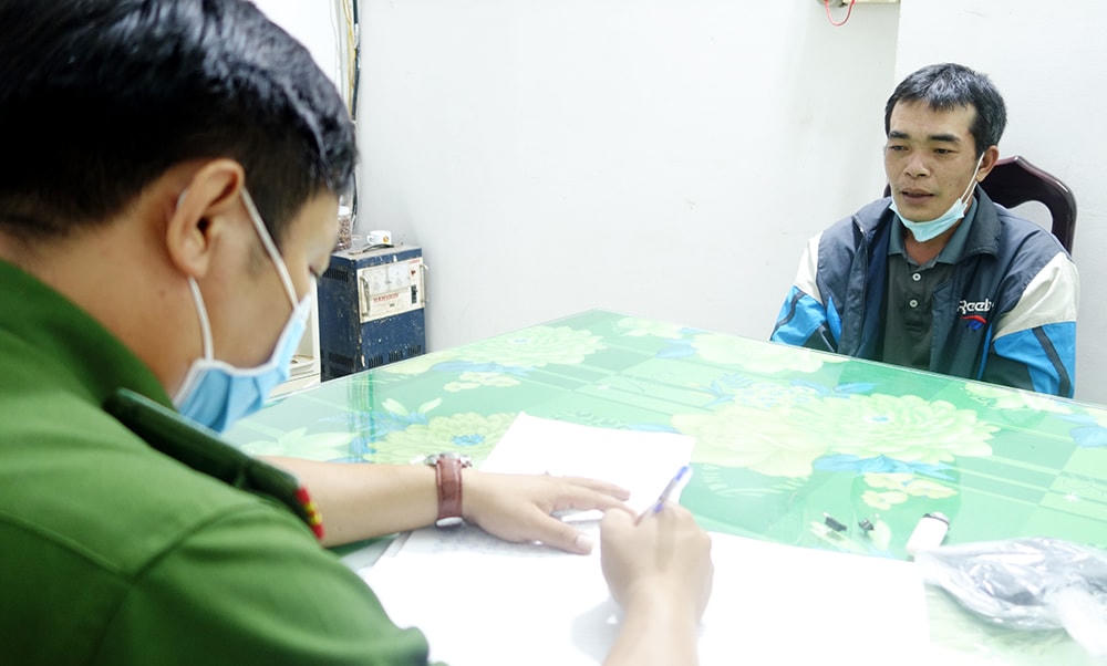 Đối tượng Trần Phước Tân khai nhận tại Cơ quan Công an.