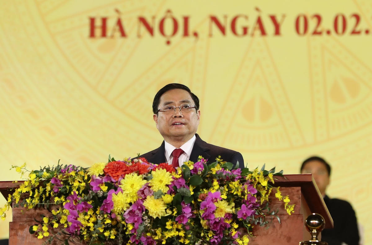 Trưởng Ban Tổ chức Trung ương Phạm Minh Chính. Ảnh Trần Huấn.
