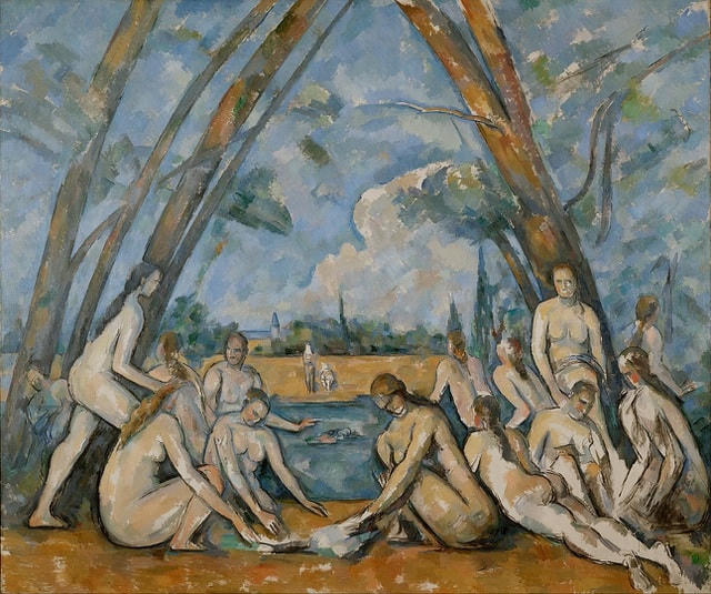 Bức "Những người đi tắm" của Paul Cézanne, vẽ năm 1898 - 1905.
