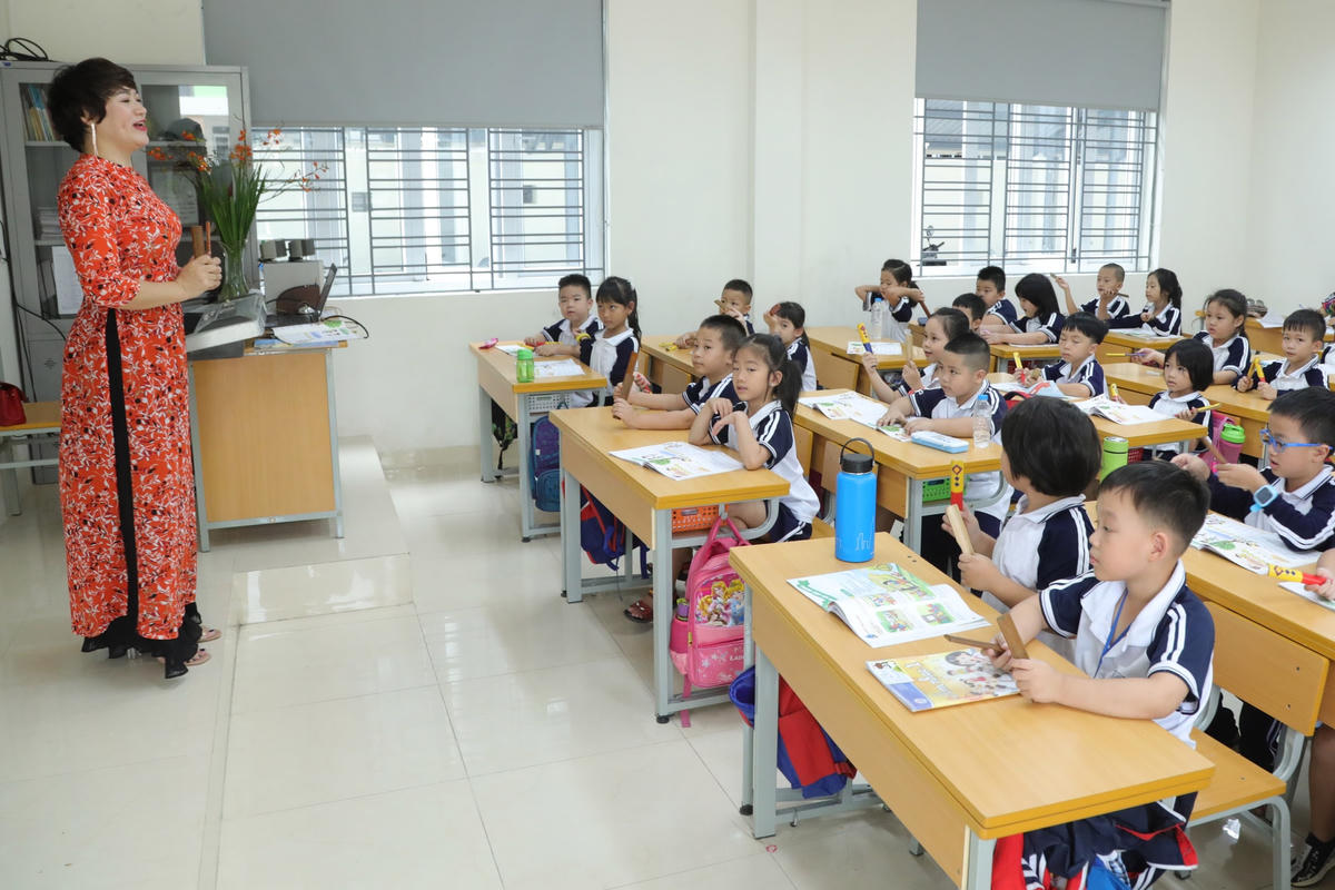 Học sinh lớp 1 tại Hà Nội. (ảnh: Phạm Quang Vinh)