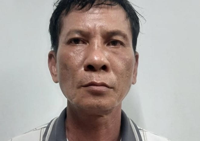 Đối tượng Nguyễn Hòa tại cơ quan Công an.