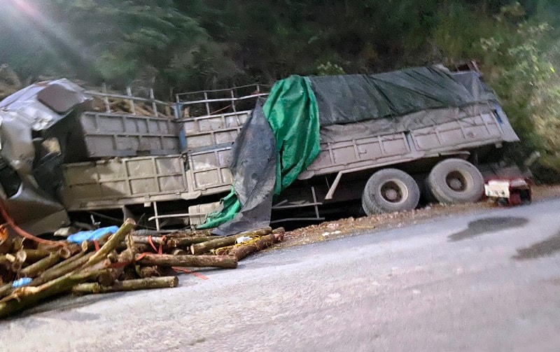 Hiện trường vụ tai nạn thảm khốc.