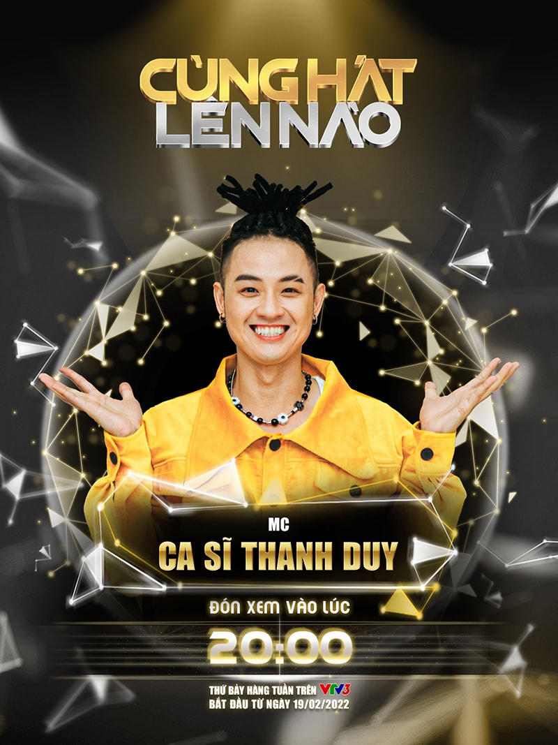 Thanh Duy sẽ đảm nhận vai trò MC của chương trình.