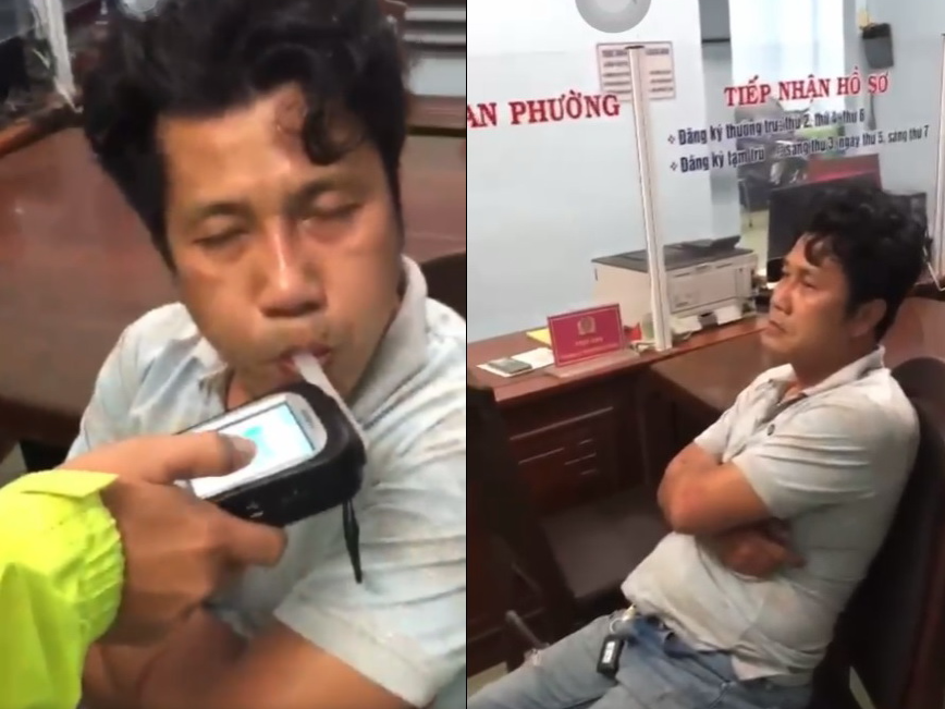 Lương Duy Tân tại trụ sở Công an phường Chính Gián. Ảnh Công an phường Chính Gián cung cấp.