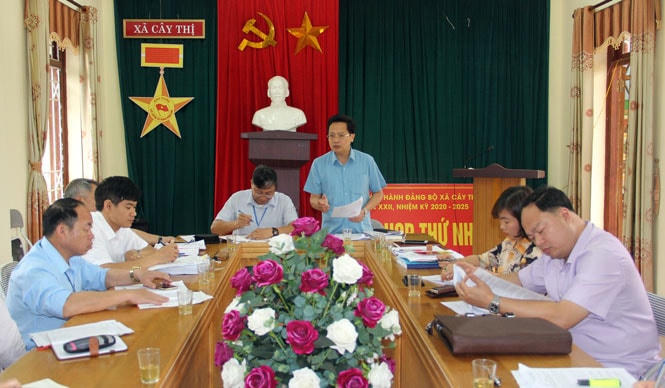 Kiểm tra công tác bầu cử tại xã Cây Thị, huyện Đồng Hỷ.