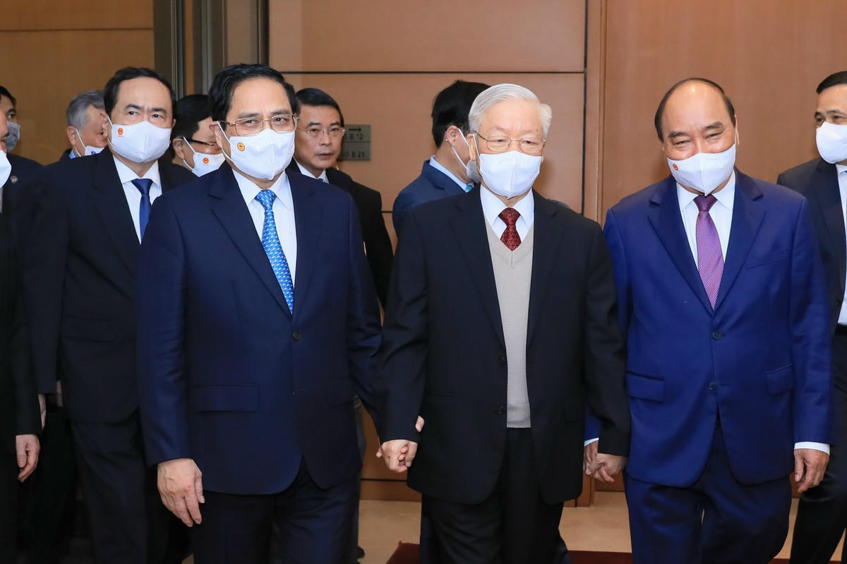 Lãnh đạo Đảng, Nhà nước, Chính phủ, Quốc hội dự hội nghị.