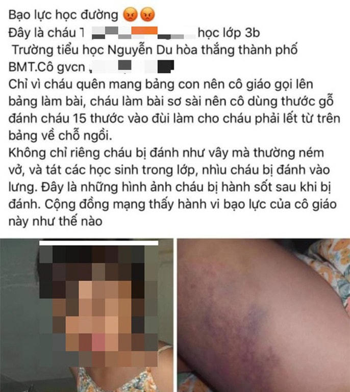 Nội dung vụ việc được chia sẻ trên mạng xã hội.