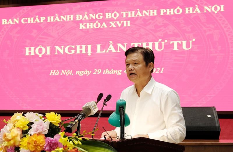 Trưởng Ban Tổ chức Thành ủy Hà Nội Vũ Đức Bảo.