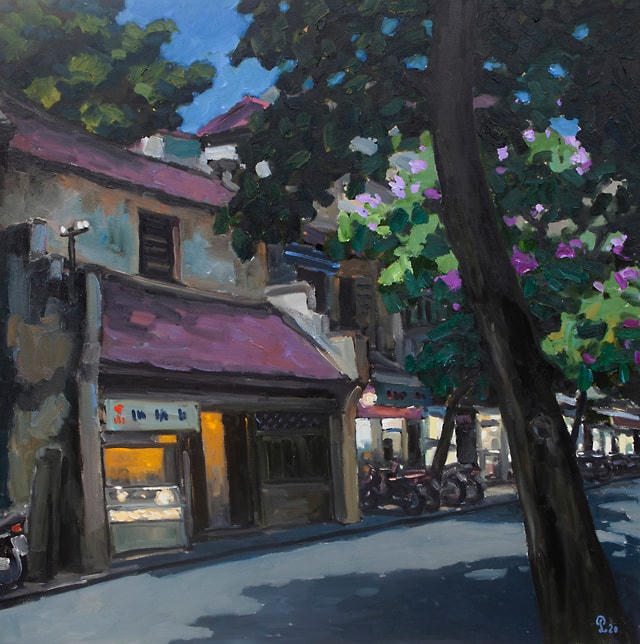 Tác phẩm Ánh trăng của họa sĩ Phạm Luận.